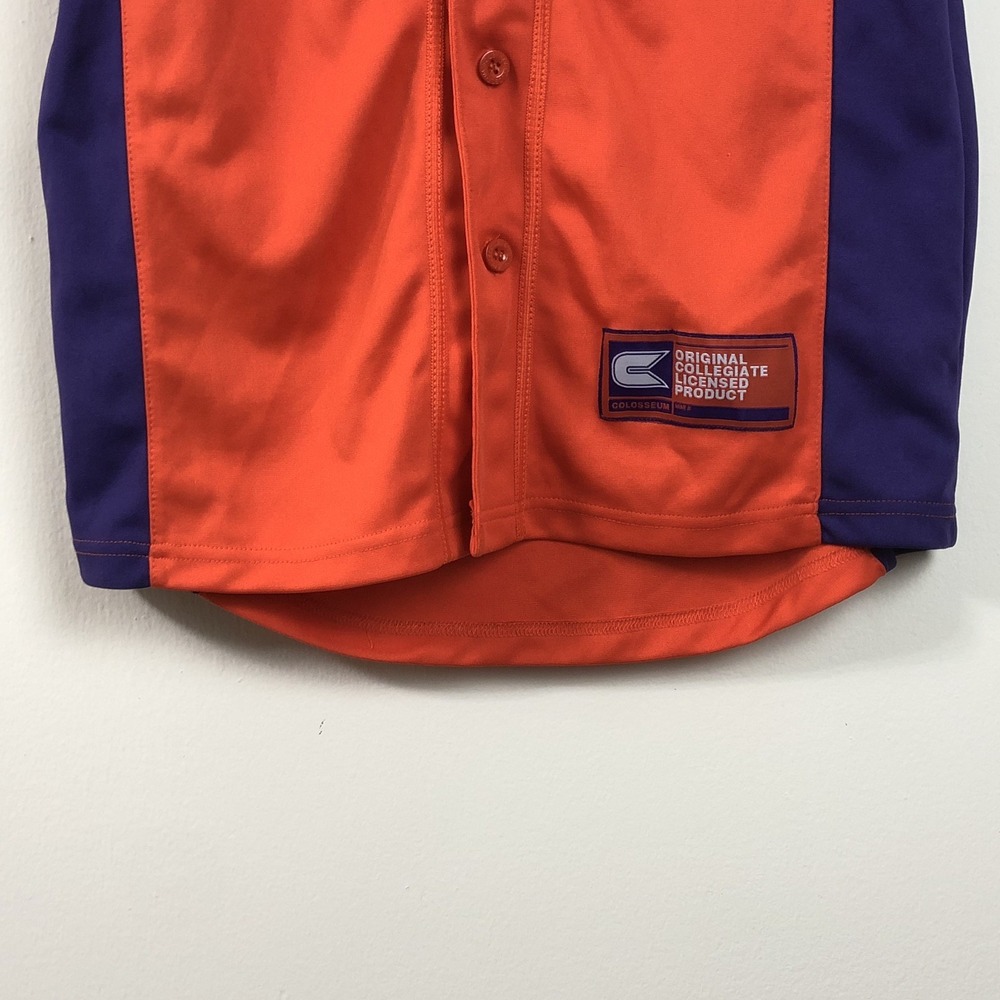 Clemson Tigers Colosseum Baseball Jersey Men's Sz S Orange Purple NCAA - Picture 11 of 16